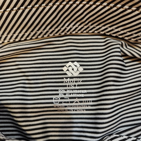 MoFiz Striped Short Sleeve Moisture Wicking Polo - Picture 3 of 3